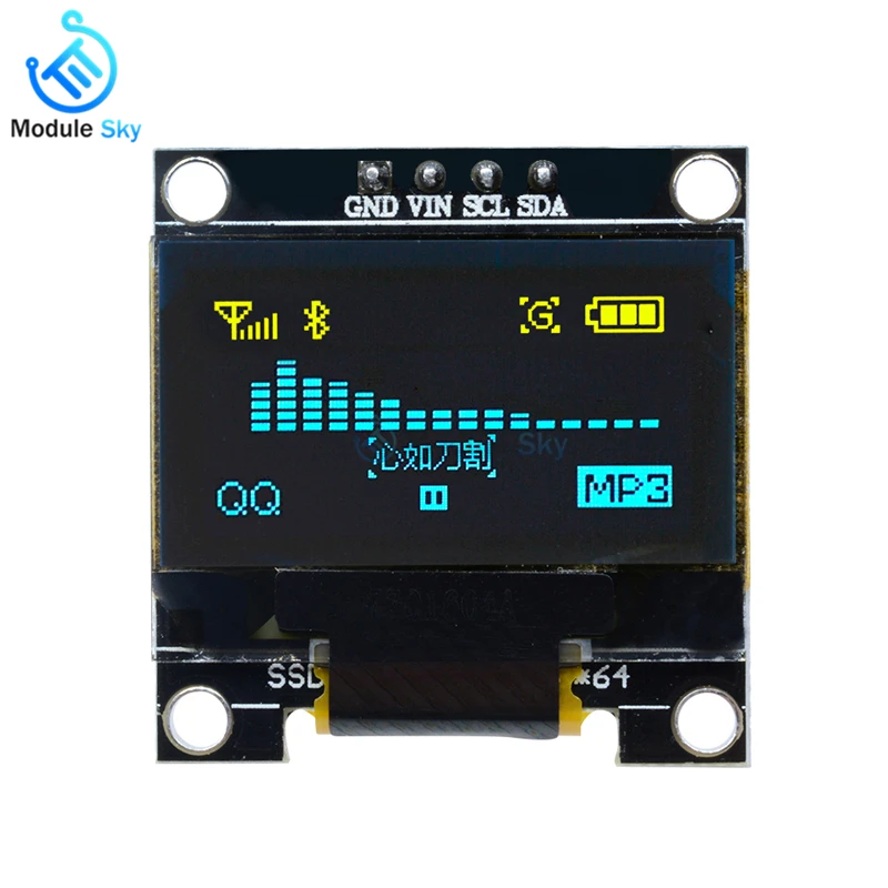 

0.96 inch LCD Screen IIC Serial Board OLED Display Module 128x64 I2C SSD1306 12864 Board GND VCC SCL SDA 0.96" for Arduino