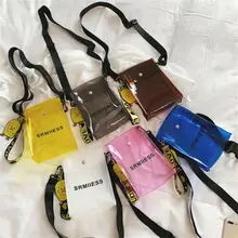 Women Transparent PVC Clear Alphabet Jelly Bag Tote Handbag Shoulder Bag US Women Transparent PVC Clear Alphabet Jelly Bag Tote Handbag Shoulder Bag US