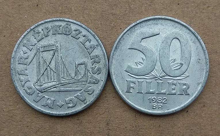 

21.5mm 50 Filler Coin 1967-1989 People's Republic of Hungary
