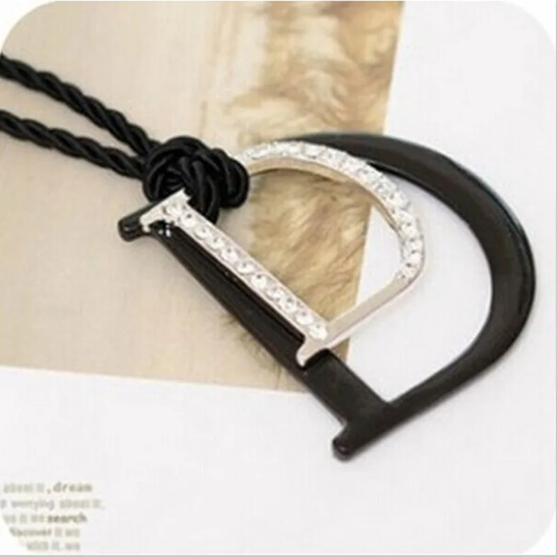 

Women's Fashion jewelry simple letter double D necklace / sweater chain female 4ND140