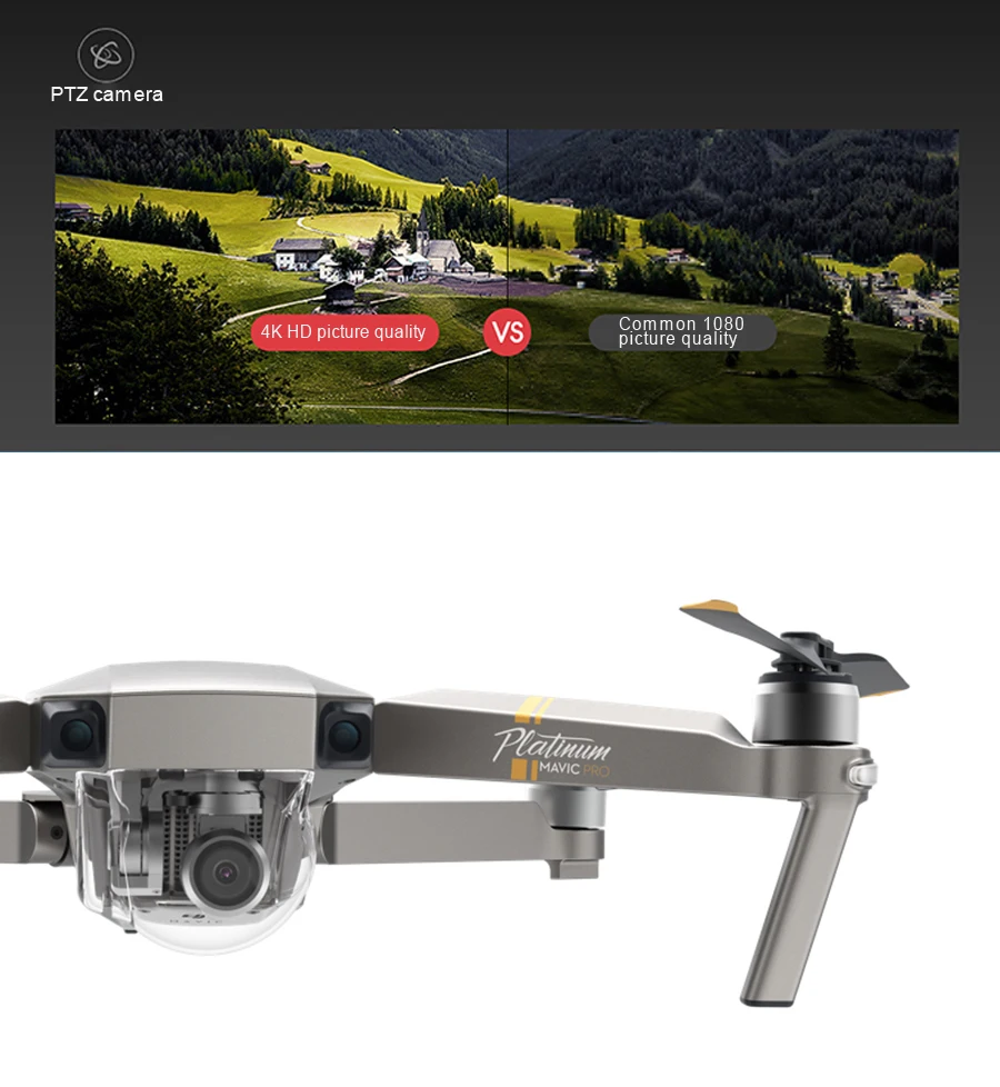 DJI Mavic Pro Platinum Fly More Combo/dji mavic pro platinum Квадрокоптер 4K HD видео запись Дрон 7 км пульт дистанционного управления 30 минут