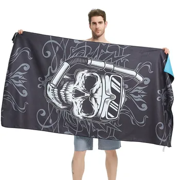

Personality Body Towels Men's Women Large Beach Towels Yoga Rectangle Printed Microfiber Towel Quick-Dry Sport Towel