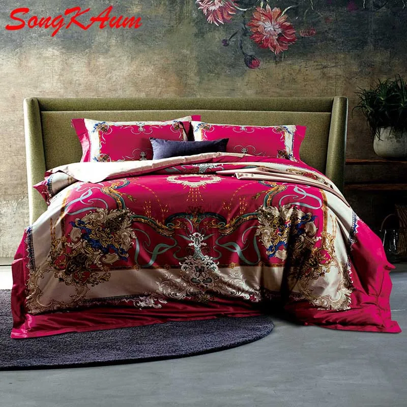 4pcs Luxury Brand Bedding Set 100 Pima Cotton Bed Linen Sets