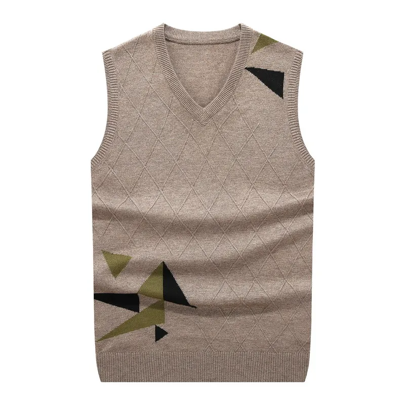 Fine Cotton Tank Top V Neck Knitted Sweater Vest Pullover Cardigans Jumper Mens