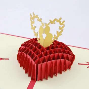 

Cubic life love card knot stereoscopic Postcard paper tole love card