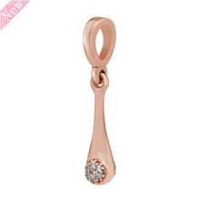 Современные LovePods подвеска «капелька» бусины для женщин, ювелирные изделия, розовое золото и прозрачный CZ DIY Fit PANDORA амулеты RF031