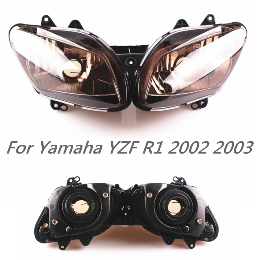 

For Yamaha YZF R1 YZF-R1 2002 2003 Motorcycle Front Headlight Head Lamp Assembly Tawny