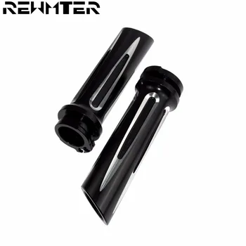 

Motorcycle Aluminium CNC Handlebar Hand Grips For Harley Touring FLHX Sportster Dyna Custom Softail