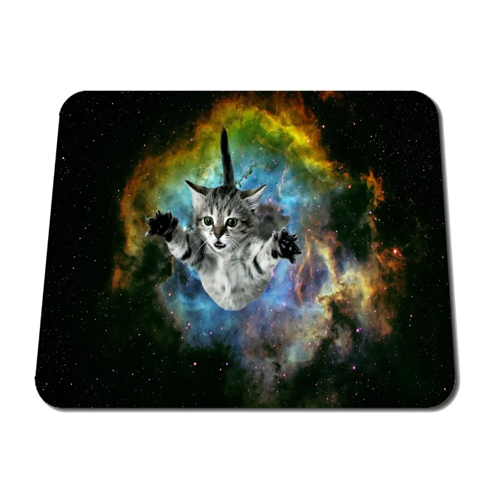 Galaxy Space Cat Mini Design Gaming Mouse Pad Rectangle ...