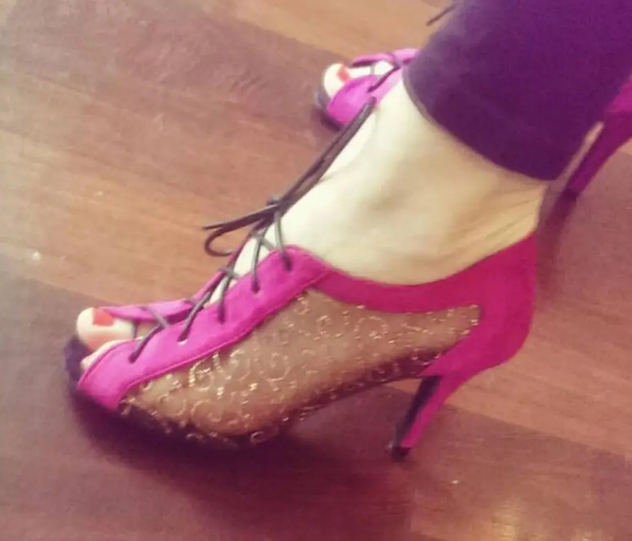 Lace Tango Ballroom Dance Shoes Latin Dance Shoes Salsa Dancing Shoes