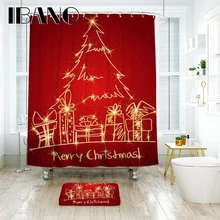 IBANO Christmas Tree Shower Curtain Waterproof Polyester Fabric Bathroom Curtain Floor Mat Christmas Decorations For Home цена IBANO Christmas Tree Shower Curtain Waterproof Polyester Fabric Bathroom Curtain Floor Mat Christmas Decorations For Home цены онлайн