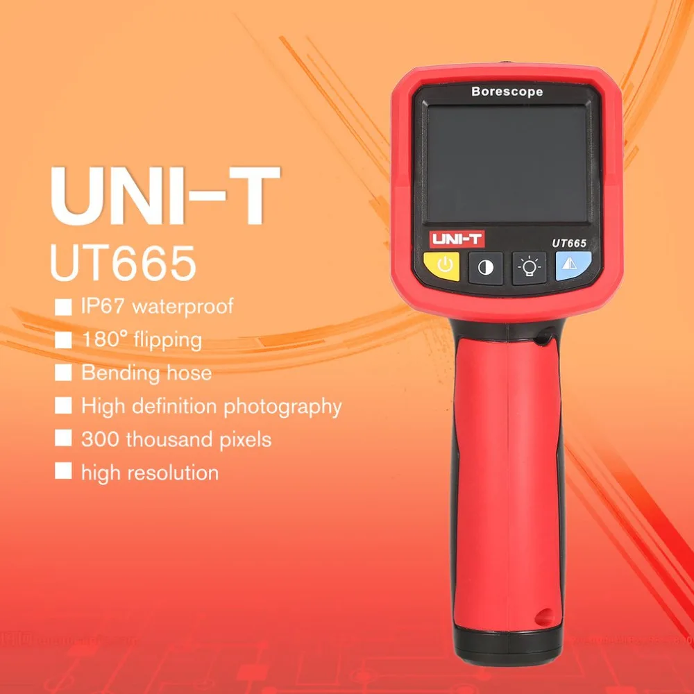 

UNI-T Industrial endoscope UT665 borescope Peeper Vehicle internal maintenance inspection pipeline detector waterproof probe