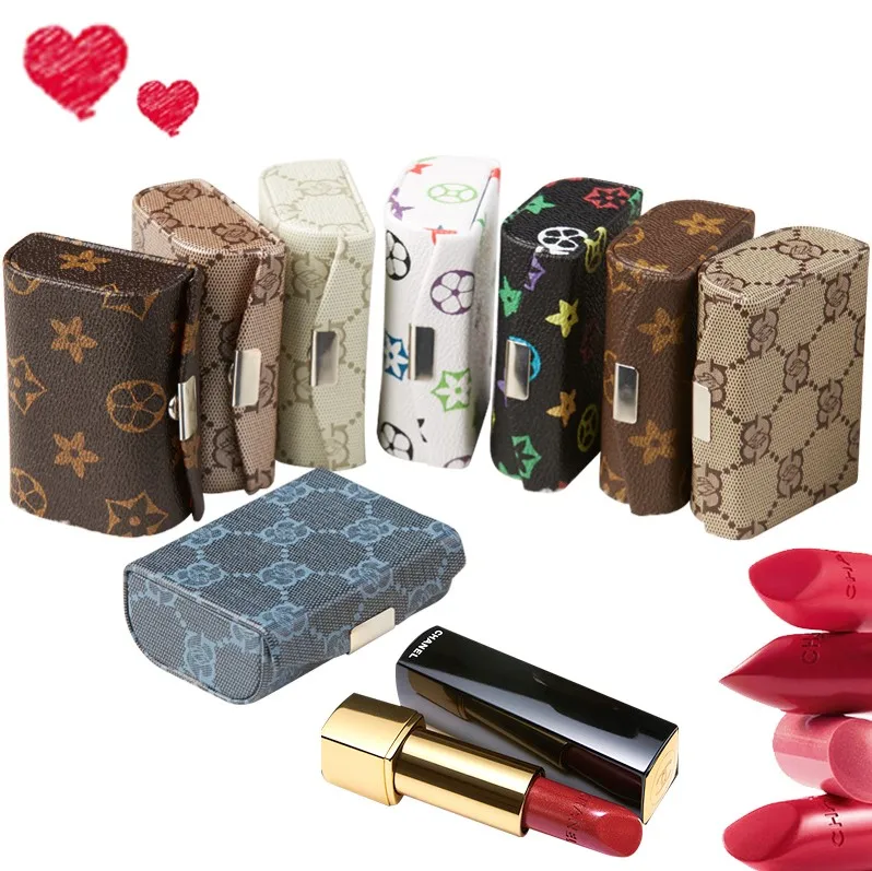 

Free shipping 1pc Lipstick box wedding favor bridesmaid gift boxes leather storage box with mirror women girls birthday gifts