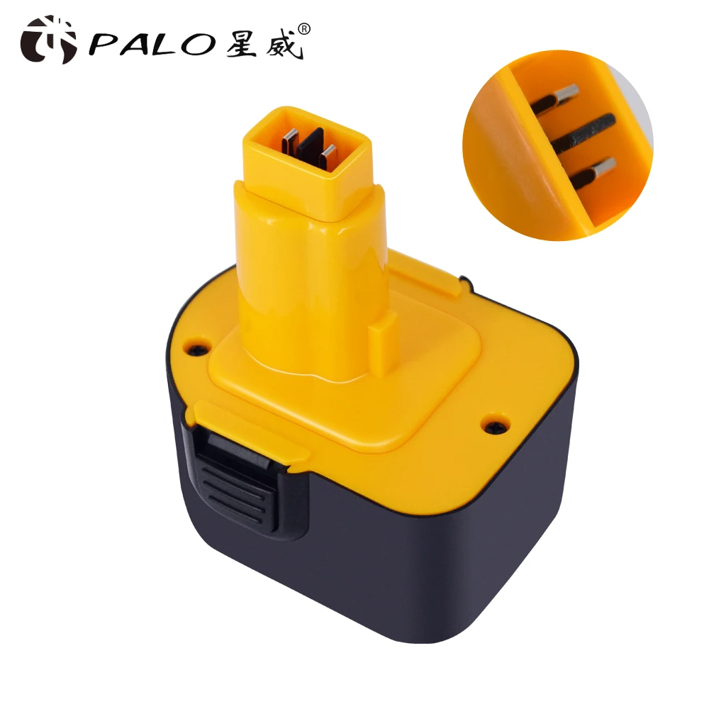Palo 12V 3000Mah Ni-Mh Batteria Di Ricambio Utensili Elettrici Batterie Trapano Avvitatore A Batteria Per Dewalt De9071 2802K De9074 De9075 Dc740K