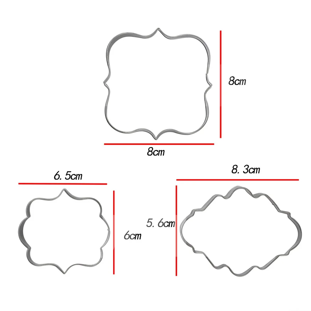 Табличка рамка из нержавеющей стали формочка для печенья прямоугольная квадратная овальная форма для торта и печенья Свадебные кухонные инструменты для выпечки кондитерских изделий