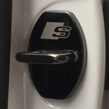 

Stainless steel Car door lock cover Patch Interior Decoration For Audi A7 A4L A6L Q5 A3 Q3 Q7 TT A5 A8 accessories car styling