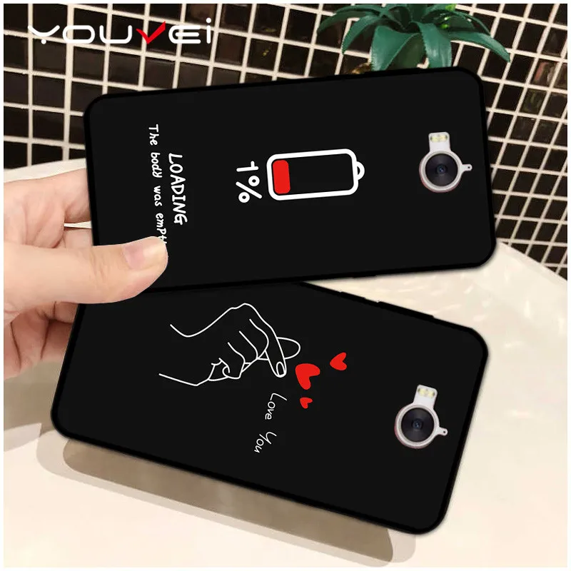 

YOUVEI Case For Coque Huawei Y5 2017 Mya-l22 Mya-u29 Case Black Soft TPU Back Cover For Huawei Y5 Y6 2017 Case Cover Phone Case