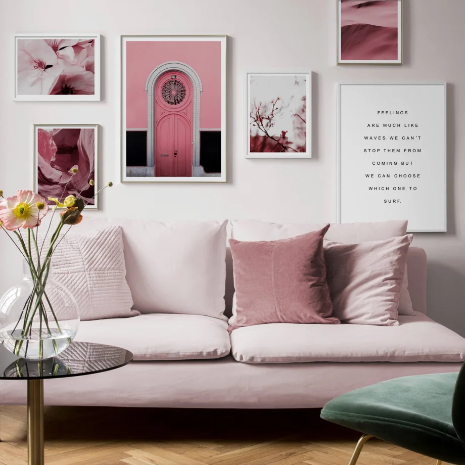 

Pink Antelope Canyon Flower Desert Morocco Door Nordic Posters And Prints Wall Art Canvas Painting Wall Pictures For Living Room