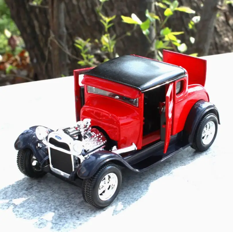 1:24 игрушечный автомобиль из передового сплава 1929 Ford MODEL L Винтажный Классический 3