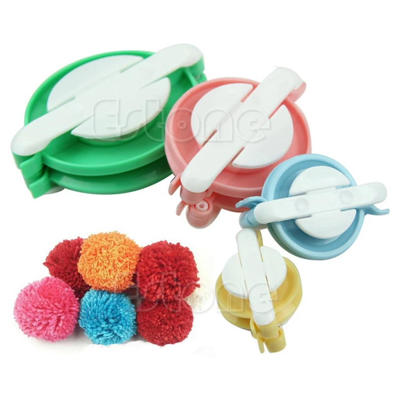 Zestaw Pompon Appareil Bommel Przyrząd Do Robienia Pomponów Koniczyna Fluff Ball Igła Do Tkania Craft Narzędzie Dziewiarskie Splot Krzyżowy Dmc Zestaw