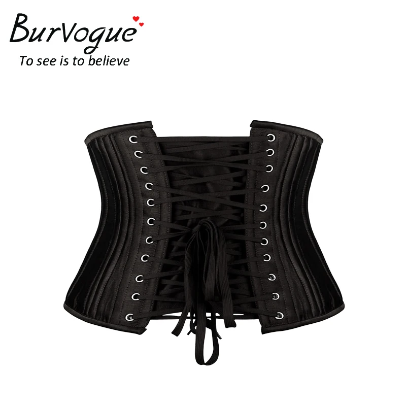 Burvogue Waist Control Corset Underbust Women Corsets Bustiers Satin Double Steel Bone Corset Waist Cincher Corselet XXS-6XL Burvogue Waist Control Corset Underbust Women Corsets Bustiers Satin Double Steel Bone Corset Waist Cincher Corselet XXS-6XL