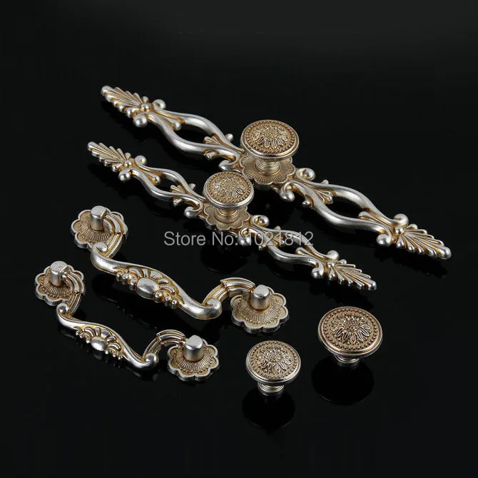 Antique Silver Wardrobe Handles Closet Cupboard Dresser Drawer Pulls Handles Bars Knob