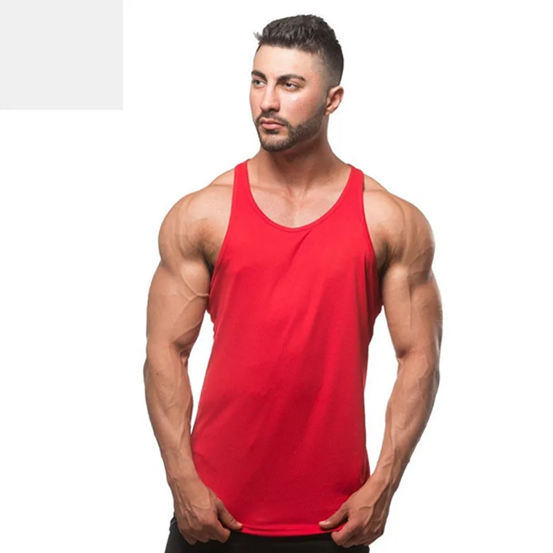 Мужская летняя майка с капюшоном для бодибилдинга, модная мужская одежда, свободные дышащие рубашки без рукавов - Цвет: 26 red