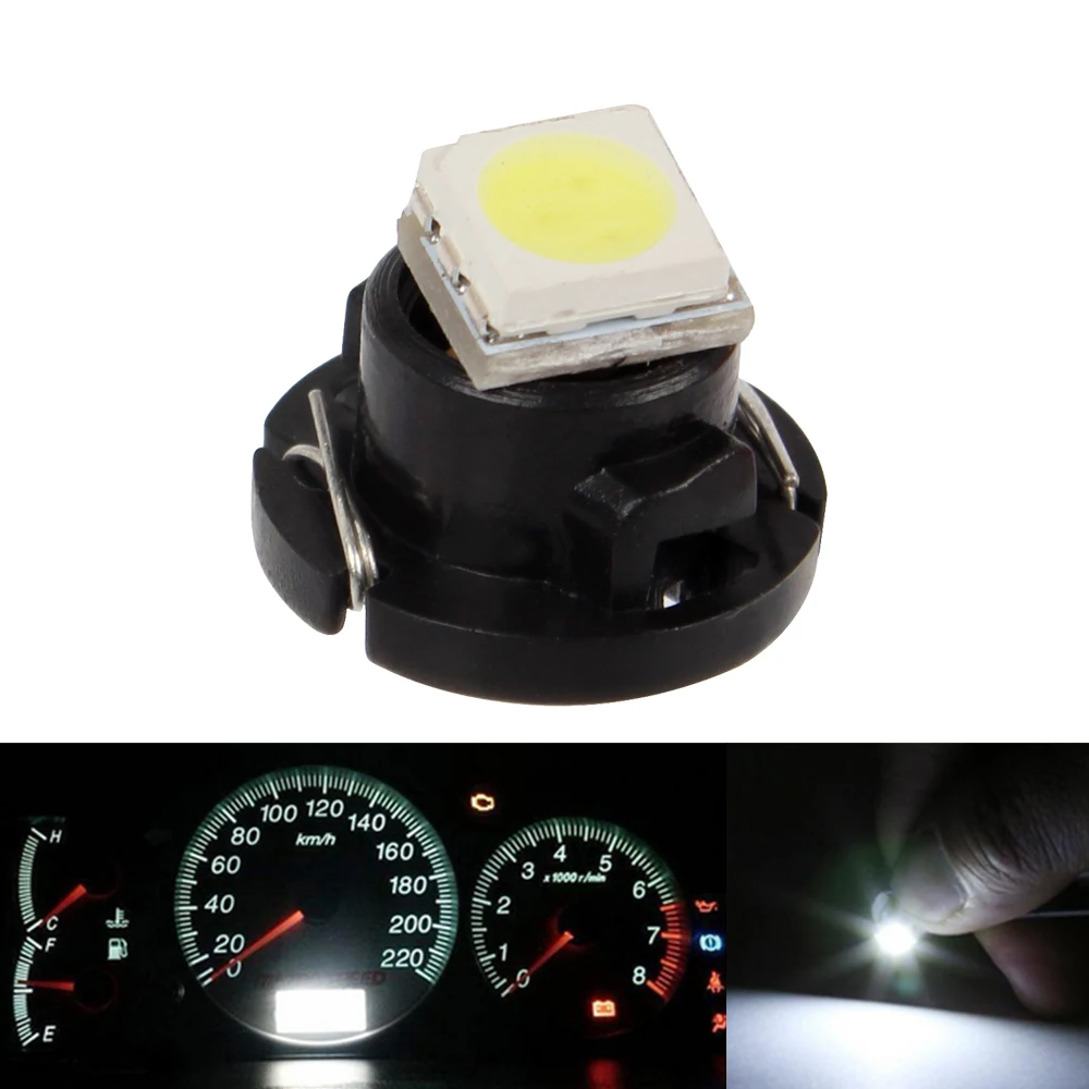 50Pcs T3 LED Car Dashboard Bulbs SMD 3528 Automobiles Instruments Panel ...