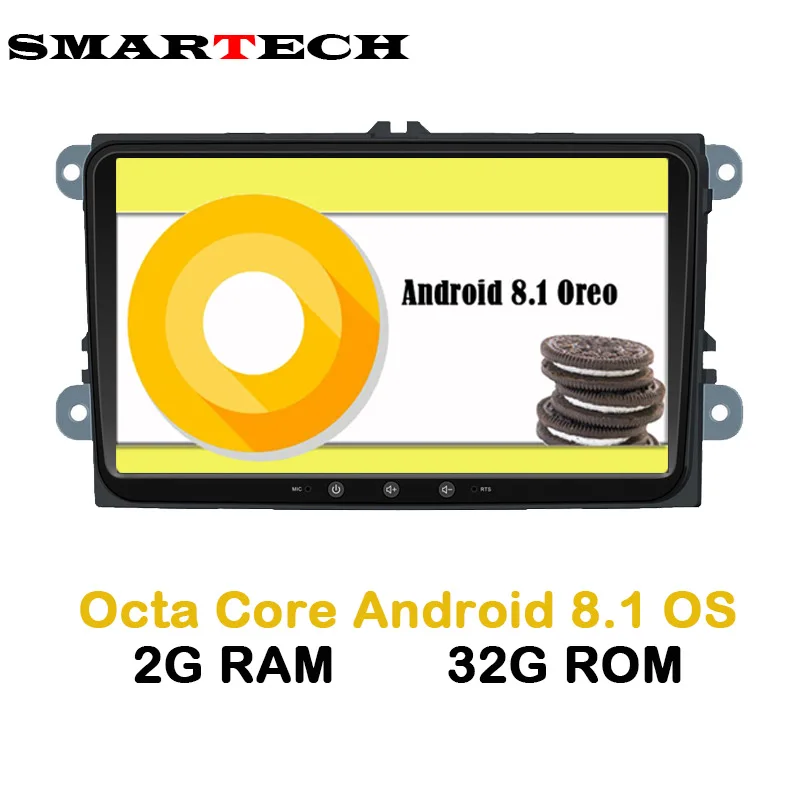 

SMARTECH 9" IPS Car Intelligent 8 Core 2Din Android 8 VW Car Multimedia Player Stereo Radio For VW Skoda POLO GOLF PASSAT JETTA