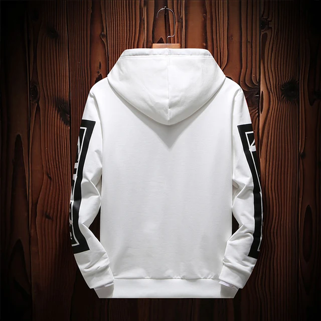 black and white hoodie mens