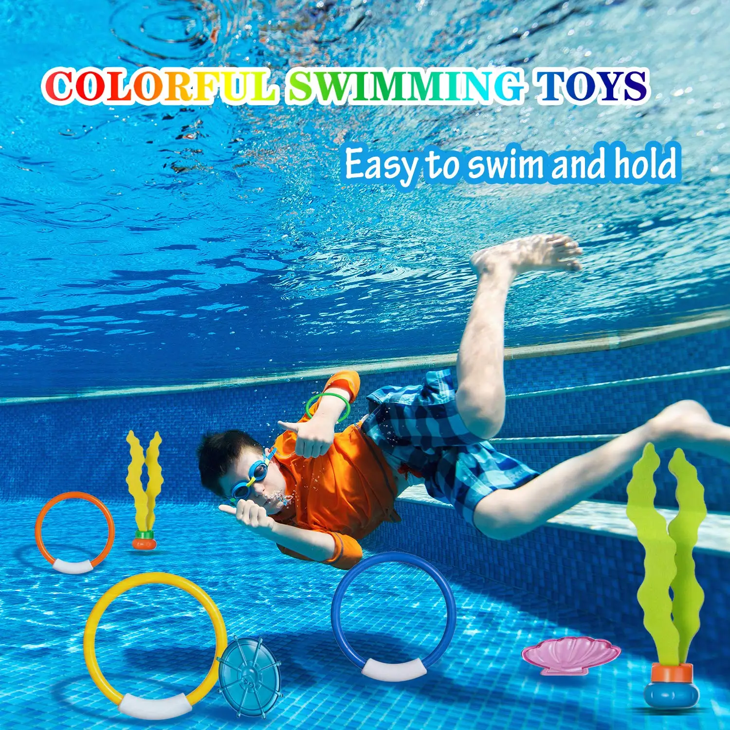 UTTORA Подводные игрушки для бассейна Дайвинг игра обучение подарок для детей мальчиков девочек Набор для игры на пляже CE 3C