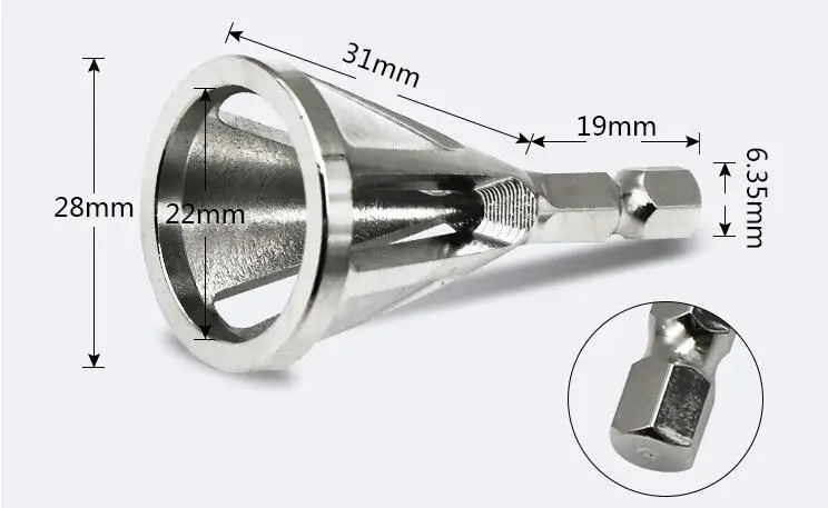 

Silver High Quality Chamfer Stainless Steel Deburring External Chamfer Tool Drill Bit Remove Burr