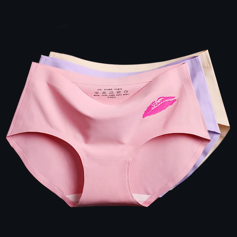 

Sexy Seamless Underwear Women Spandex Panty Soft Mid-Rise Panties Set for Female Pink Panty Comfort Lingerie Women's Briefs