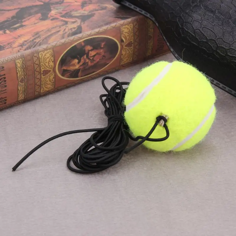 Высокое качество резиновые шерстяные теннисные мячи тренер теннисный мяч с веревкой