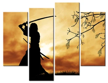 

HD Printed Japanese ninja series Canvas Painting on the Wall Art Modular Pictures 4 Pcs Home Decor Pictures Posters