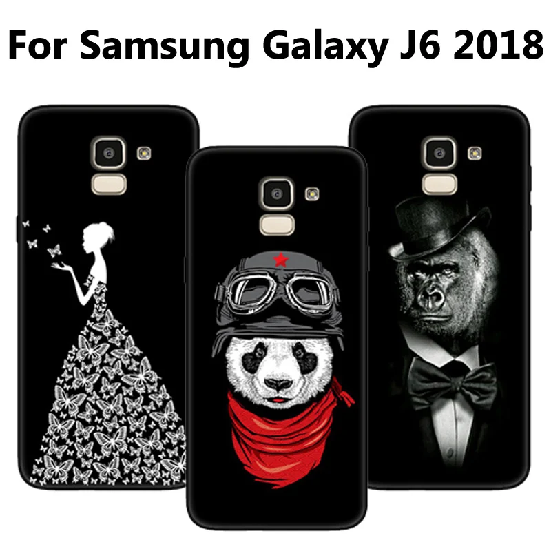 

For Samsung Galaxy J6 2018 case Silicone soft phone Cases Cartoon Painted coque For Samsung J6 J600 J600F 2018 shell back cover