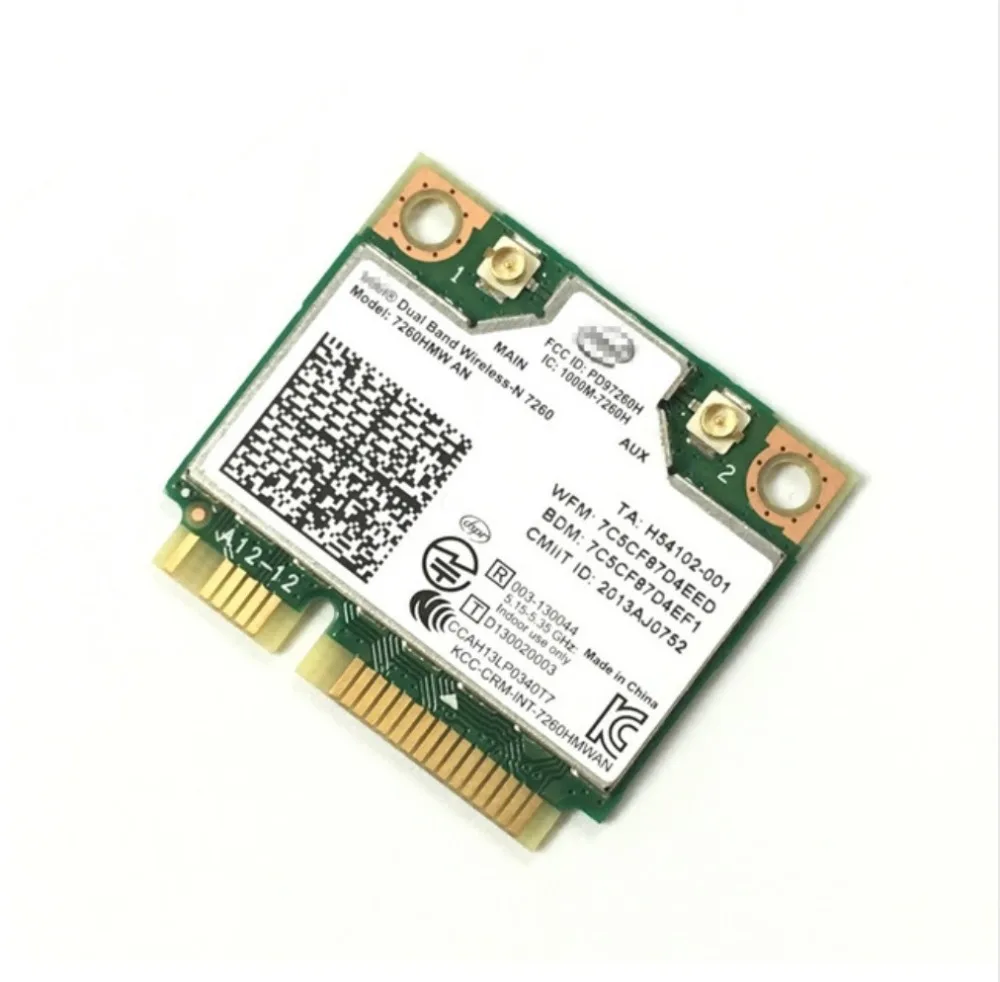 Двухдиапазонная Беспроводная intel-N 7260 7260HMW 7260AN 300 Мбит/с + Bluetooth 4 0 мини-PCI-e