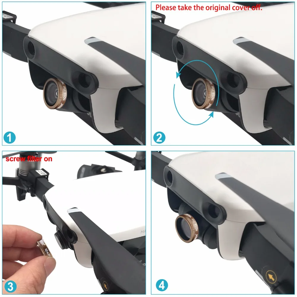 Набор воздушных фильтров Neewer DJI Mavic 4 шт. ND32 ND64 ND32/PL ND64/PL изготовлено из оптического