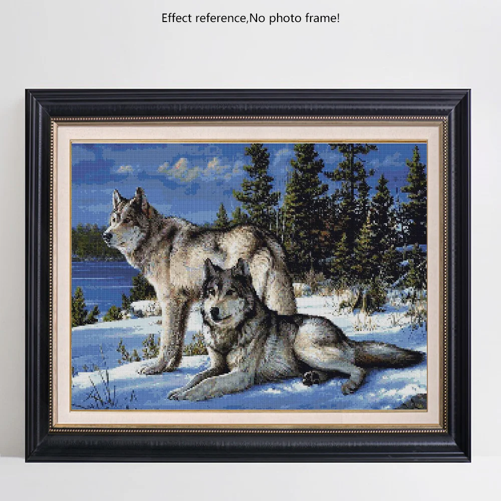 EverShine 5D алмазная картина Снежный волк картина Стразы DIY Алмазная Вышивка Полный дисплей животные ручной работы Настенный декор