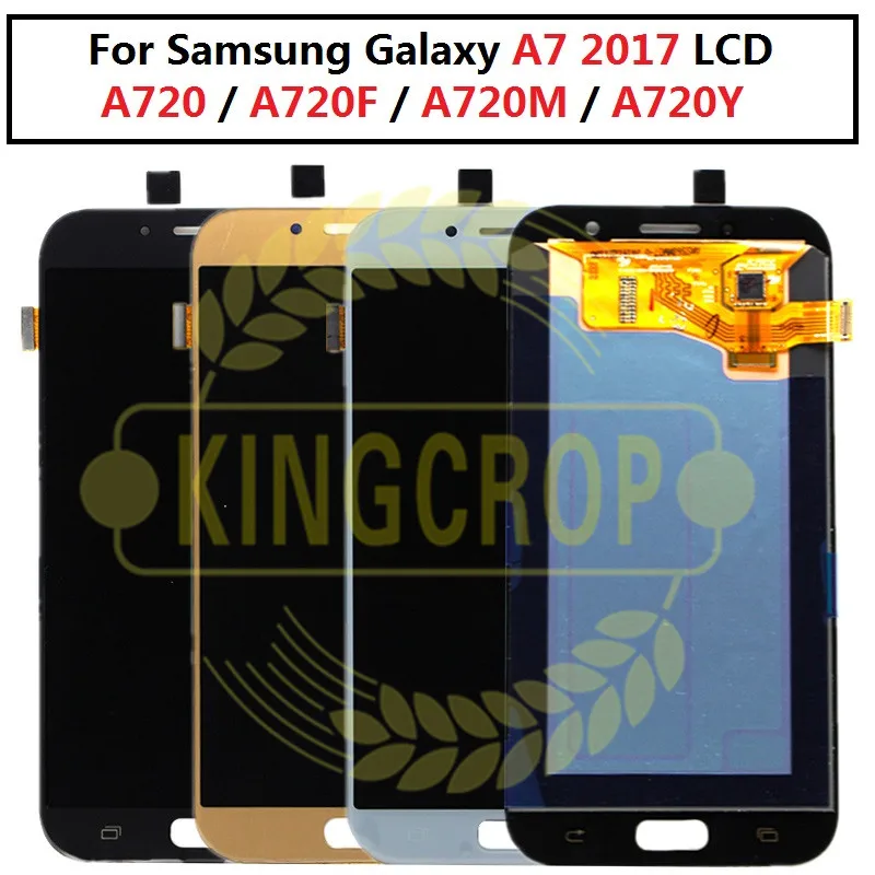 

For SAMSUNG GALAXY A7 2017 A720 A720F SM-A720F LCD Display Touch Screen Digitizer Assembly Replacement For 5.7" SAMSUNG A720 LCD