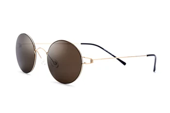 

100% Real Titanium Ultralight Round Vintage Sunglasses Men Women No Screw With Box Sun Glasse Shade 2017 New