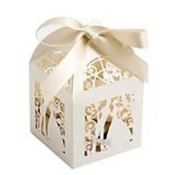 100pcs Design Luxury Lase Cut Wedding Sweets Candy Gift 100pcs Design Luxury Lase Cut Wedding Sweets Candy Gift Favour Bo With Ribbon Table Decorations
