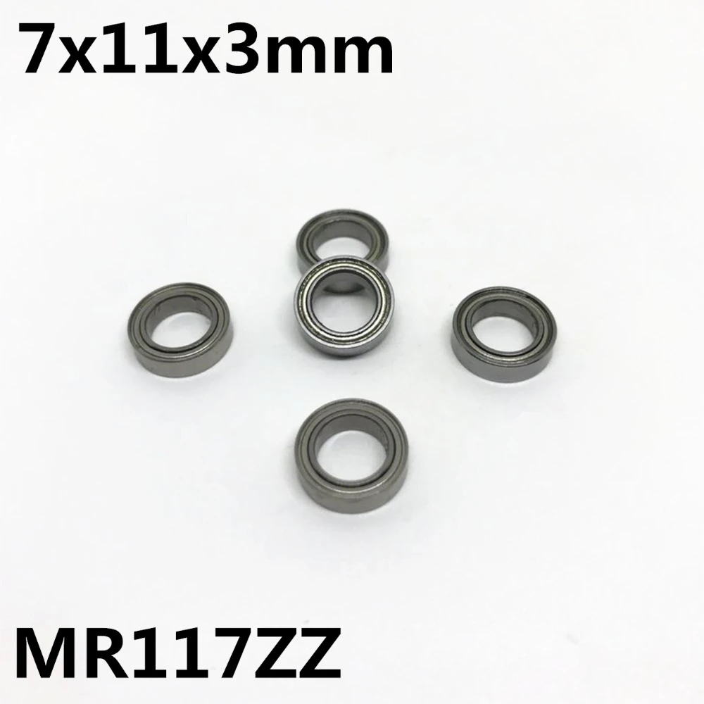 Moto Magnet 10Pcs MR117ZZ 677ZZ 7x11x3 mm Deep Groove Ball Bearing Miniature Bearing High Quality MR117Z MR117 PVC Glue