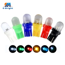 100pcs 12V RGB T10 R светодиодный лампы W5W 194 путь освещение просвет Лампы для чтения белого и синего цвета красный зеленый желтый RGB смесь цветов 20lm