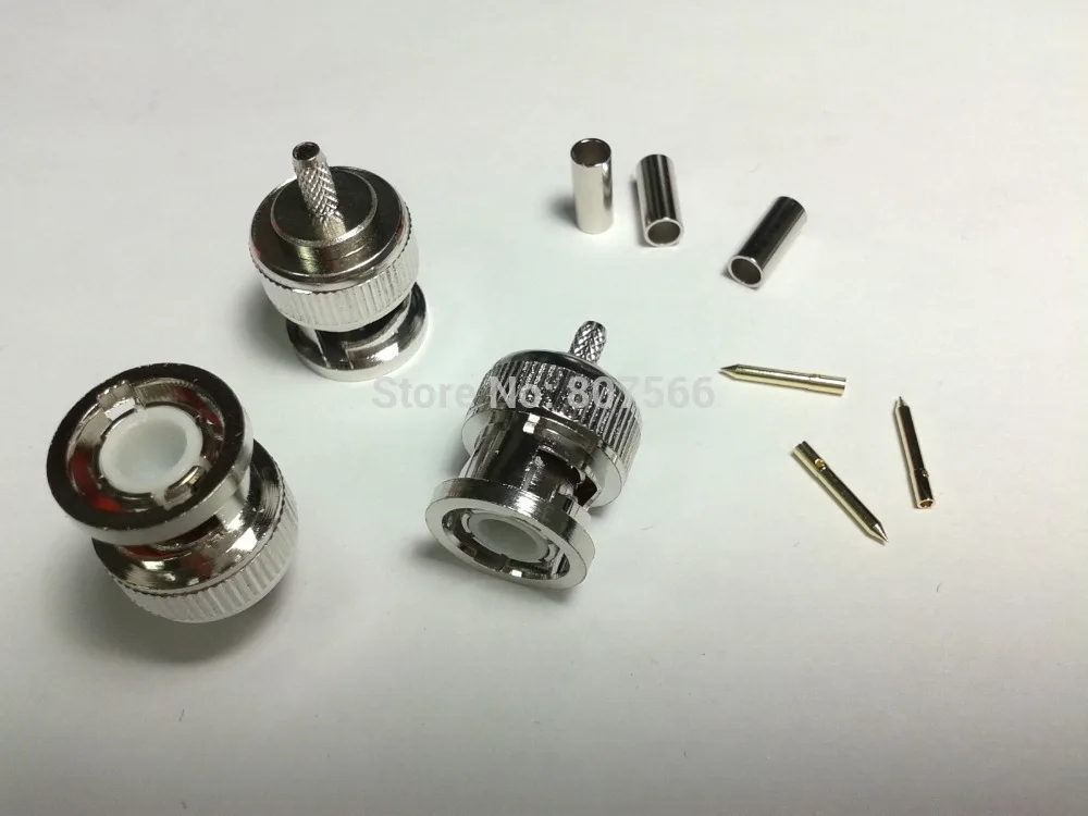 

10pcs BNC male plug crimp For RG174 RG316 RG179 LMR100 Cable RF Adapter