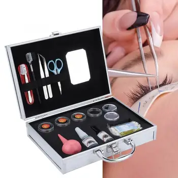 

False Eyelashes Eyelashes Grafting Tool Set Eyelash Extension Glue Tweezers False Eyelash Kit Eye Makeup Tool A