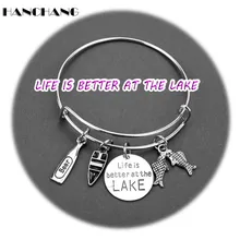 HANCHANG жизнь лучше на озеро браслет с надписью талисманы браслеты для женщин интимные аксессуары браслет манжета ювелирные изделия
