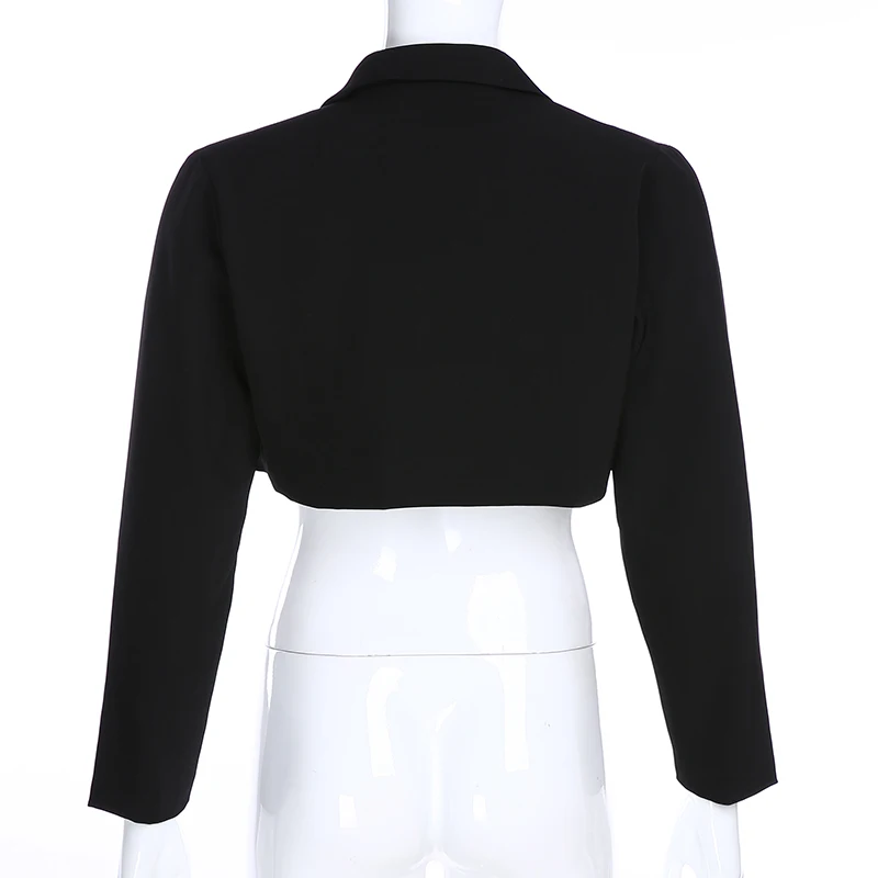 Rockmore черная Корейская толстовка Harajuku Женская куртка с аксессуарами Кнопка осень уличная короткие куртки женские куртки