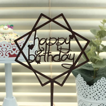 

Glitter Happy Birthday Cake Topper Acrylic Letter Gold Silver Cake Top Flag Decoration for Boy Birthday Party Wedding Supplies