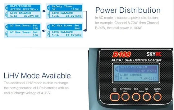 skyrc d100 power distribution